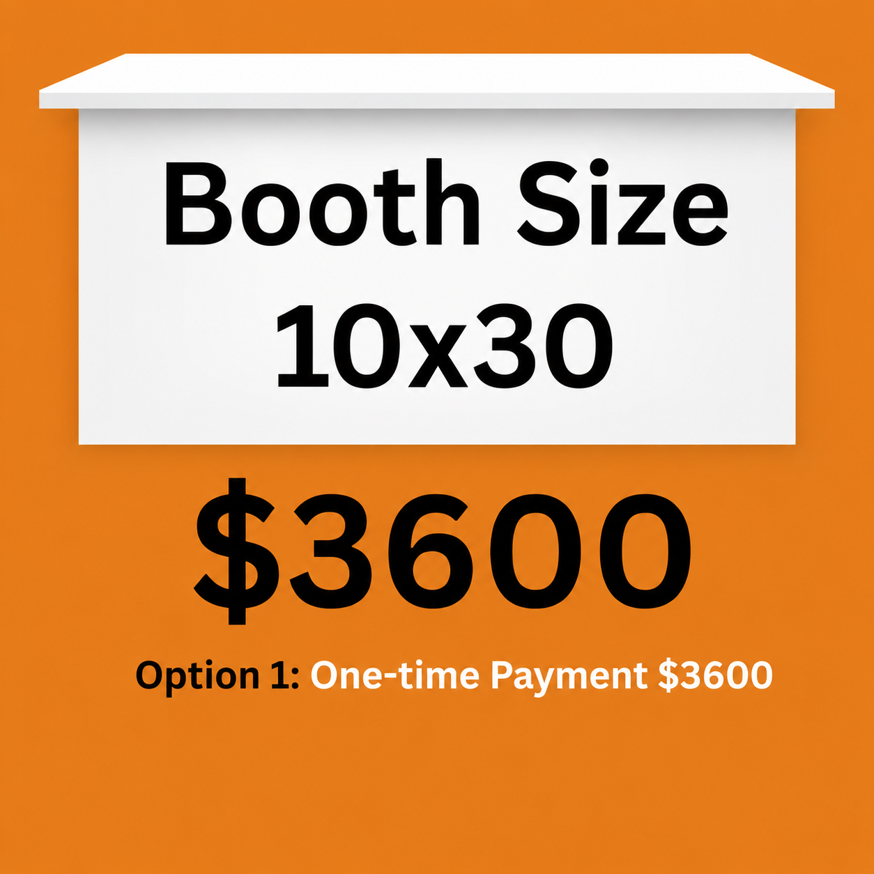 One-time Payment $600 – no pipe and drape