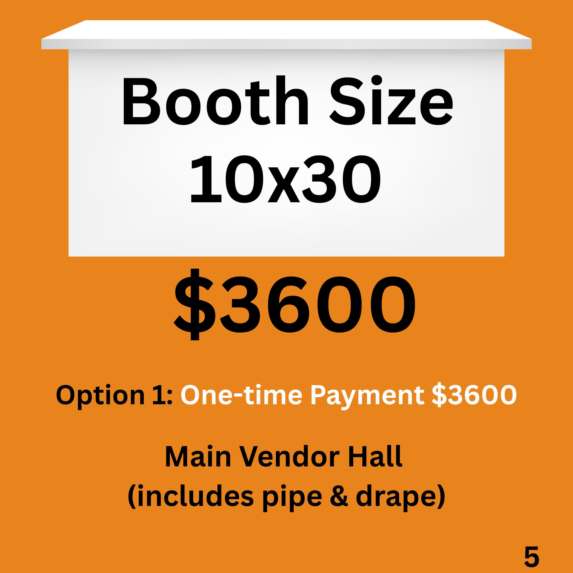 One-time Payment $3600