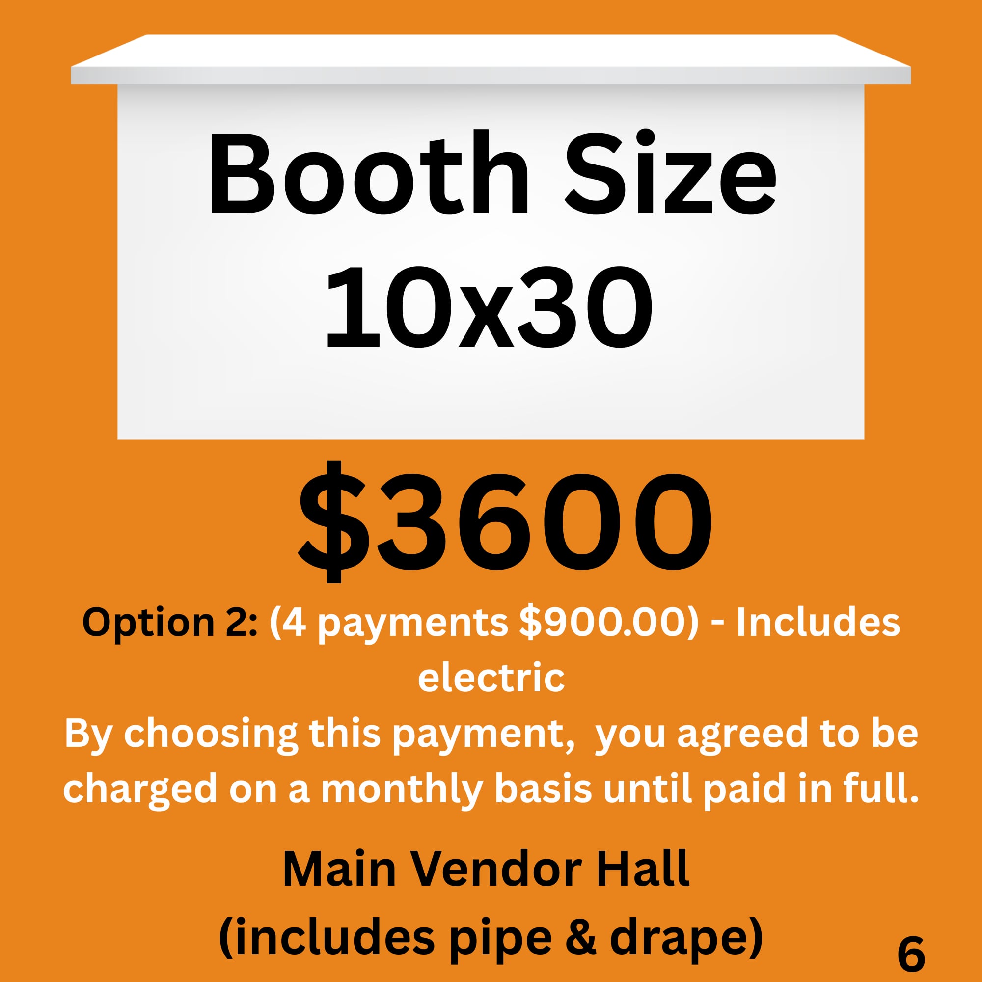 (4 payments $900.00) Includes electric